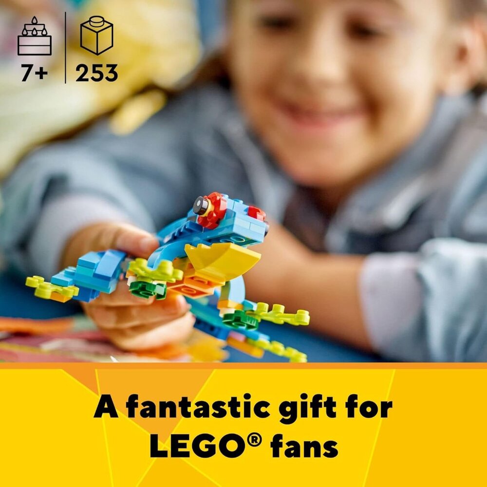 Lego Creator 3in1 Exotic Parrot Macaw Fish Frog Lego Set 253 Pieces CHRISTMAS Ma - Picture 5 of 15